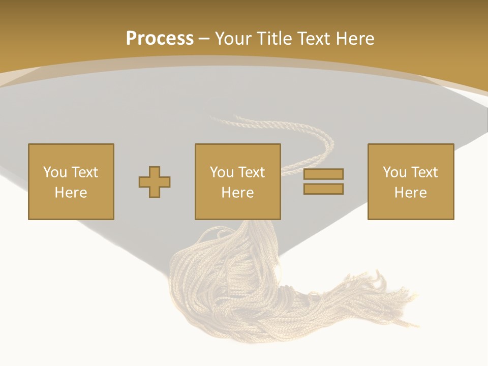 Graduation Cap And Gold Tassel PowerPoint Template