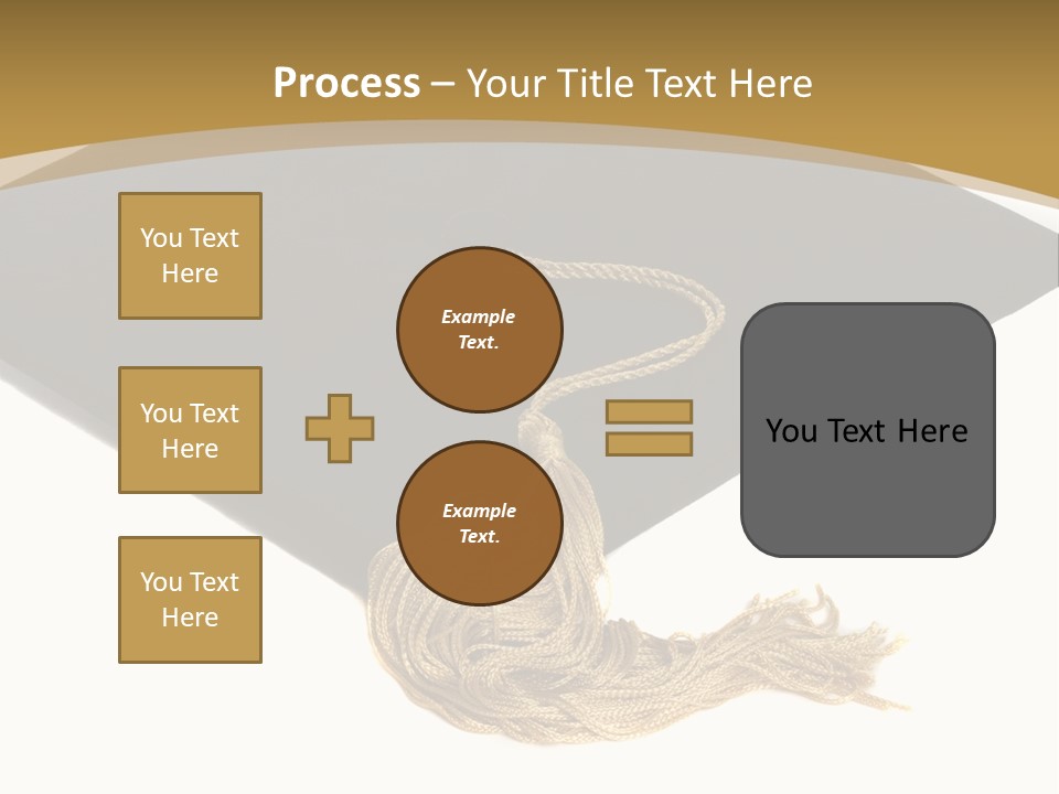 Graduation Cap And Gold Tassel PowerPoint Template