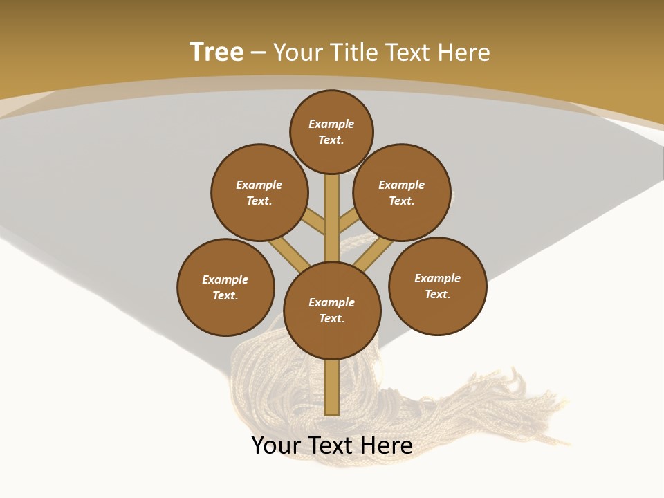 Graduation Cap And Gold Tassel PowerPoint Template