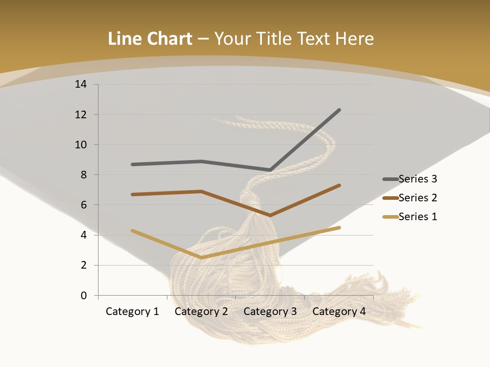 Graduation Cap And Gold Tassel PowerPoint Template