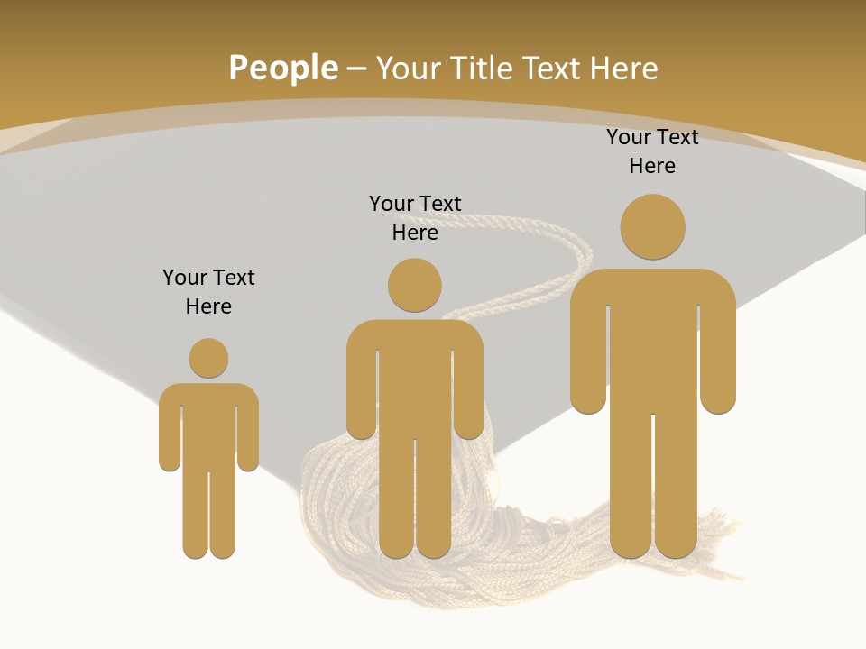 Graduation Cap And Gold Tassel PowerPoint Template