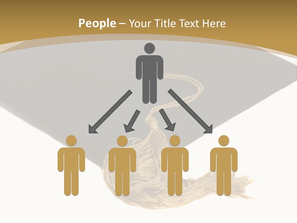 Graduation Cap And Gold Tassel PowerPoint Template