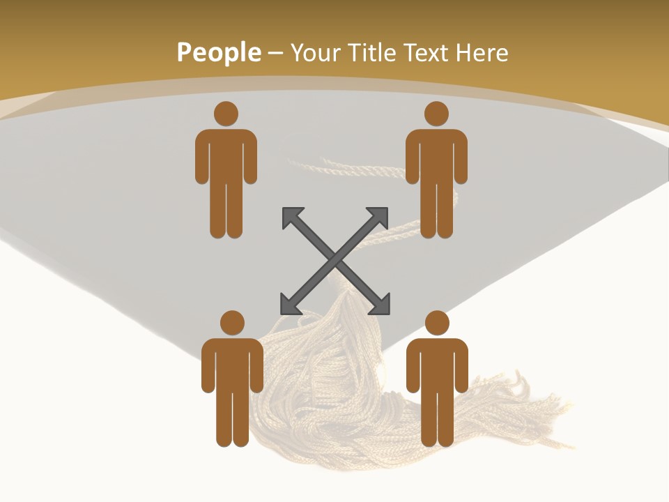 Graduation Cap And Gold Tassel PowerPoint Template