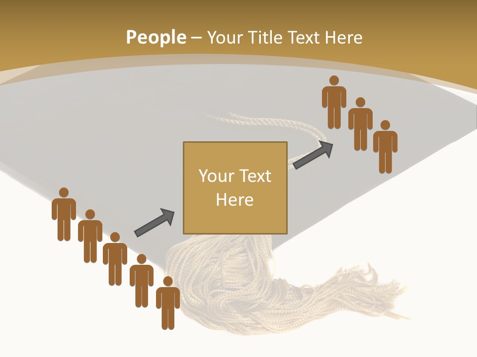 Graduation Cap And Gold Tassel PowerPoint Template