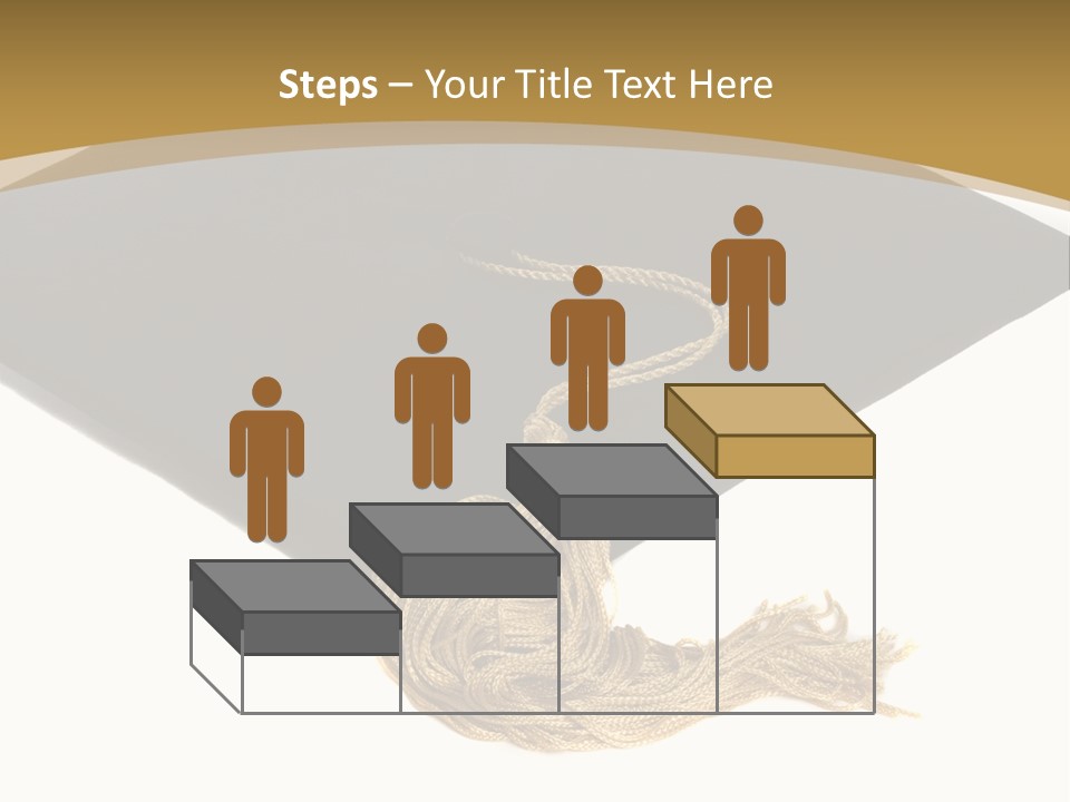 Graduation Cap And Gold Tassel PowerPoint Template