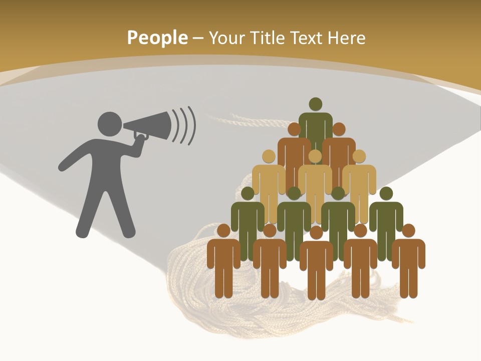 Graduation Cap And Gold Tassel PowerPoint Template