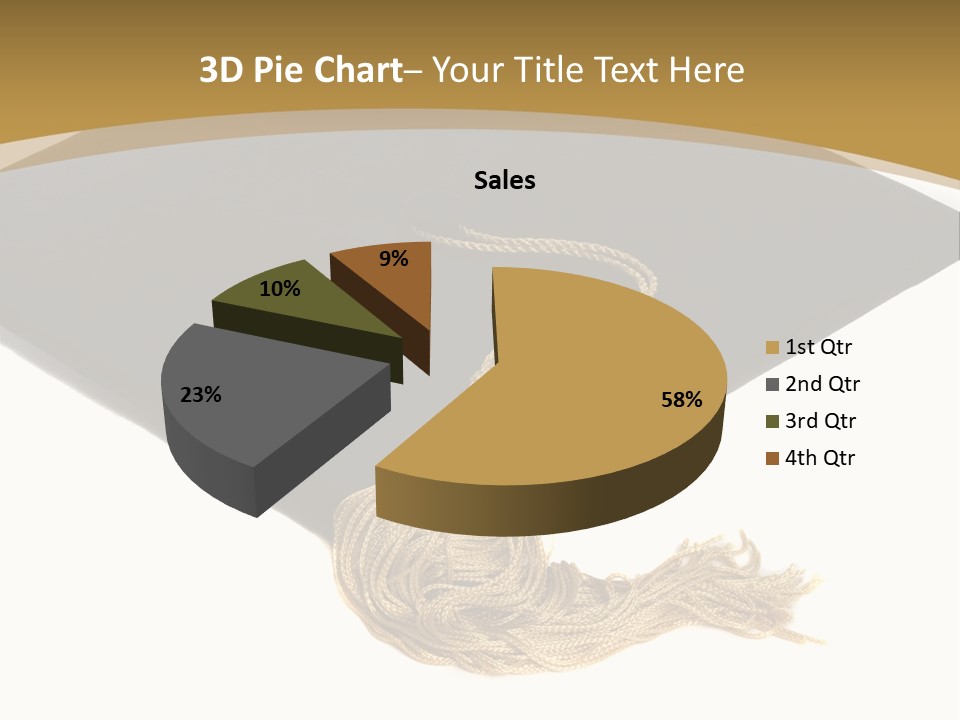 Graduation Cap And Gold Tassel PowerPoint Template