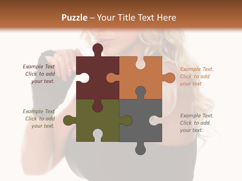 Healthy Young Woman In Red Boxing Gloves Shoots A Straight Right Cross During A Cardio Boxing Workout. PowerPoint Template