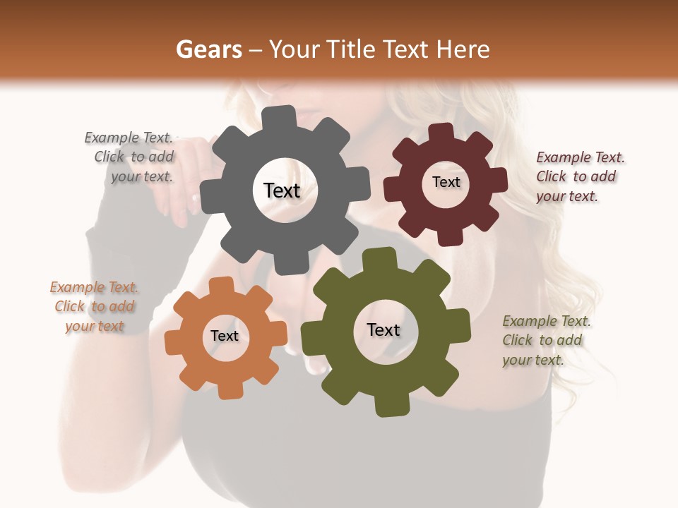 Healthy Young Woman In Red Boxing Gloves Shoots A Straight Right Cross During A Cardio Boxing Workout. PowerPoint Template