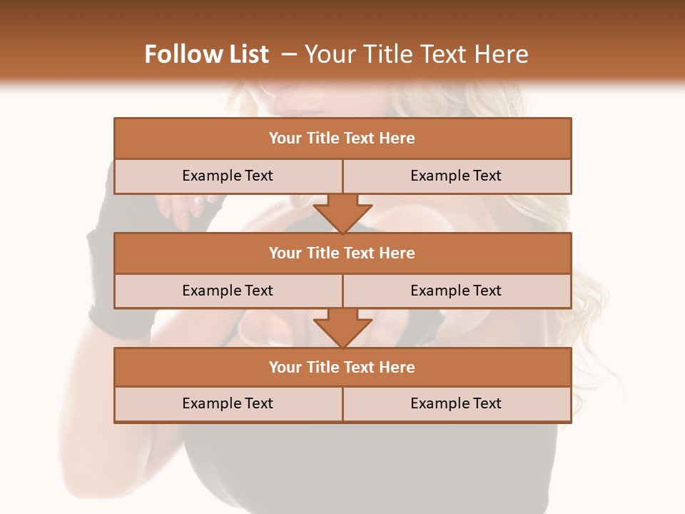 Healthy Young Woman In Red Boxing Gloves Shoots A Straight Right Cross During A Cardio Boxing Workout. PowerPoint Template