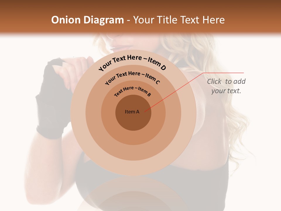 Healthy Young Woman In Red Boxing Gloves Shoots A Straight Right Cross During A Cardio Boxing Workout. PowerPoint Template