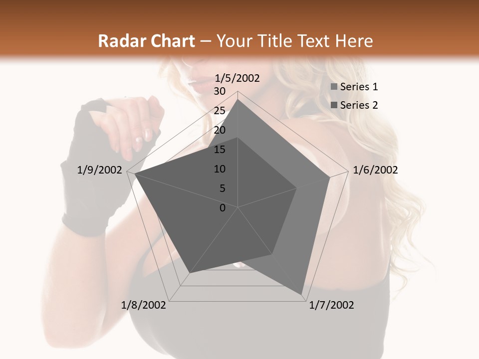 Healthy Young Woman In Red Boxing Gloves Shoots A Straight Right Cross During A Cardio Boxing Workout. PowerPoint Template