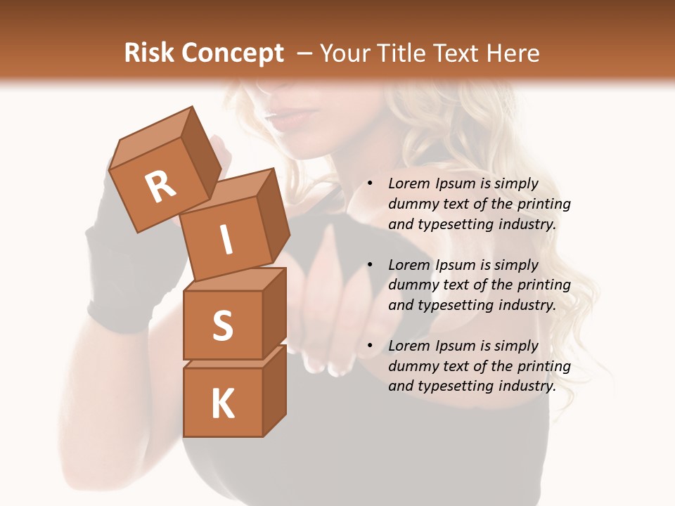 Healthy Young Woman In Red Boxing Gloves Shoots A Straight Right Cross During A Cardio Boxing Workout. PowerPoint Template