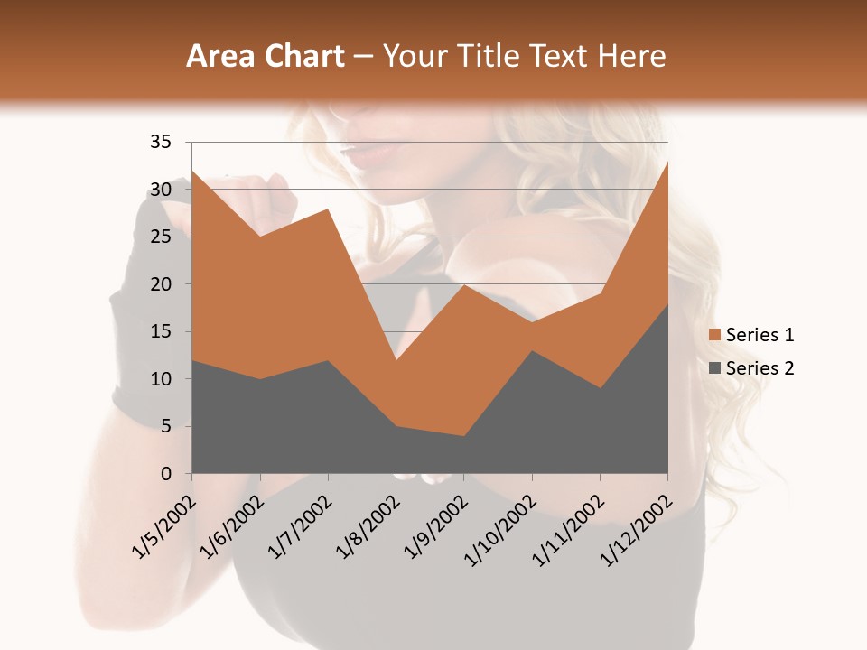 Healthy Young Woman In Red Boxing Gloves Shoots A Straight Right Cross During A Cardio Boxing Workout. PowerPoint Template