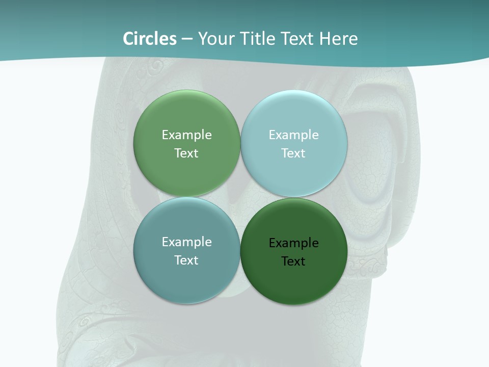 Buddha Relaxing Isolated On White - Plaster Cast Statuette PowerPoint Template