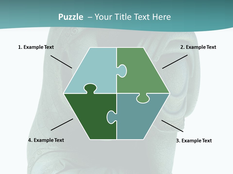 Buddha Relaxing Isolated On White - Plaster Cast Statuette PowerPoint Template