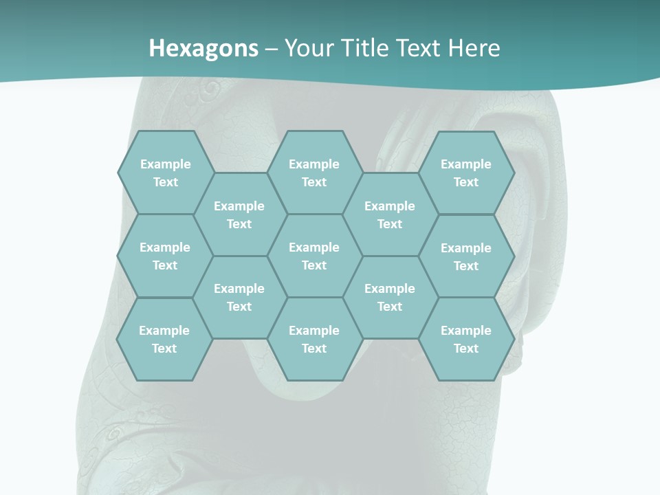 Buddha Relaxing Isolated On White - Plaster Cast Statuette PowerPoint Template