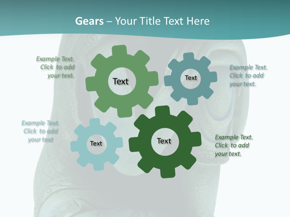 Buddha Relaxing Isolated On White - Plaster Cast Statuette PowerPoint Template