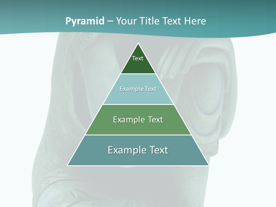 Buddha Relaxing Isolated On White - Plaster Cast Statuette PowerPoint Template