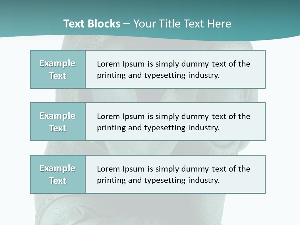 Buddha Relaxing Isolated On White - Plaster Cast Statuette PowerPoint Template