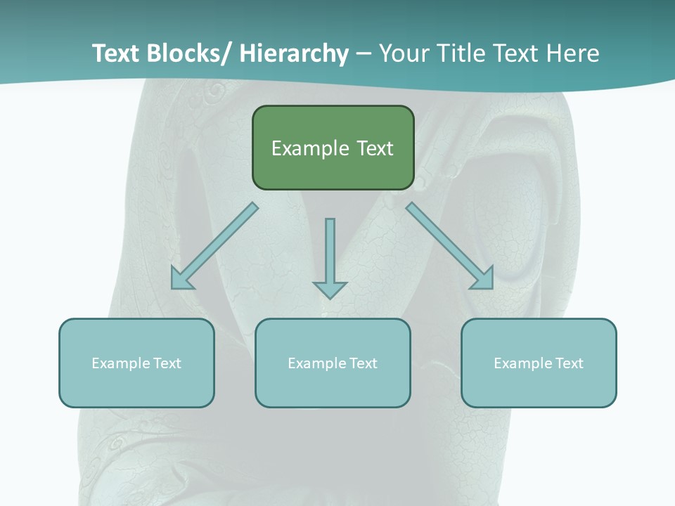 Buddha Relaxing Isolated On White - Plaster Cast Statuette PowerPoint Template