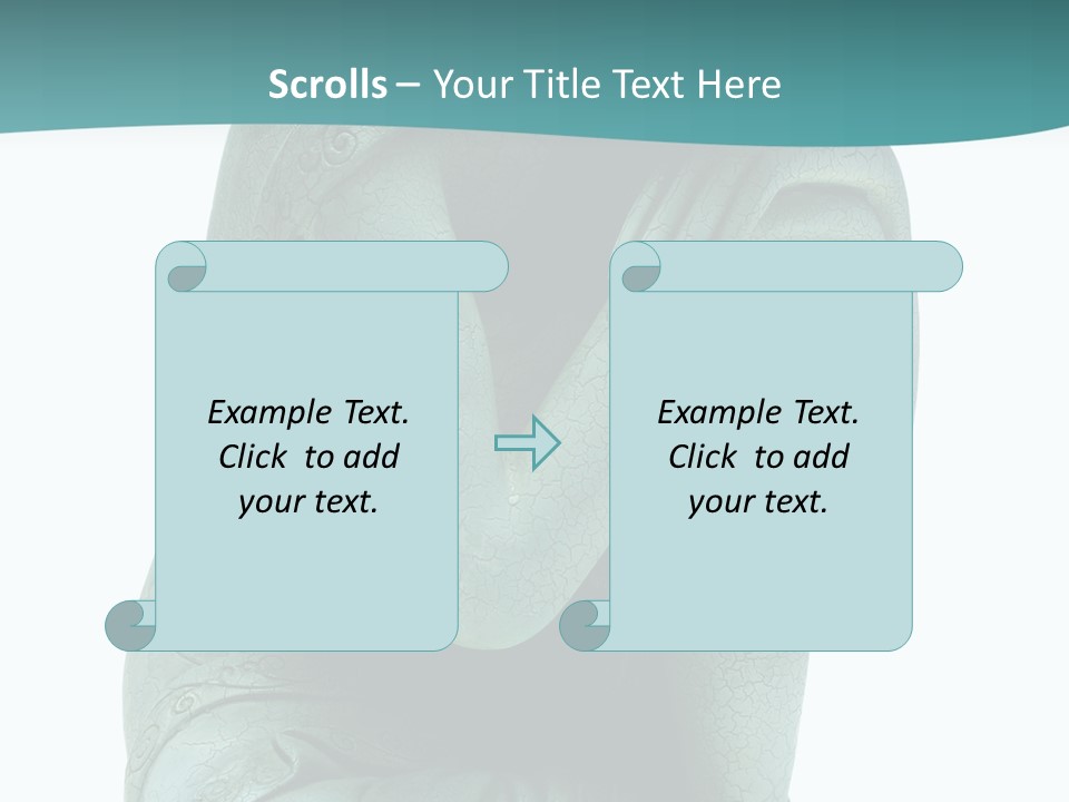 Buddha Relaxing Isolated On White - Plaster Cast Statuette PowerPoint Template