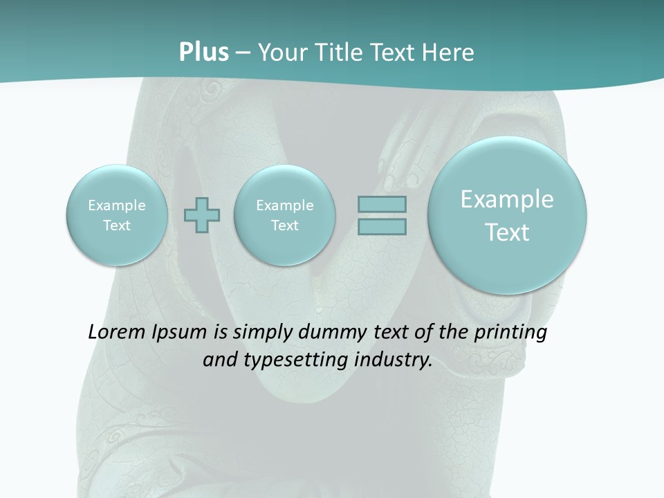 Buddha Relaxing Isolated On White - Plaster Cast Statuette PowerPoint Template