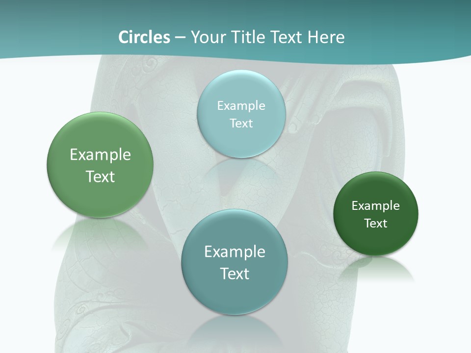 Buddha Relaxing Isolated On White - Plaster Cast Statuette PowerPoint Template