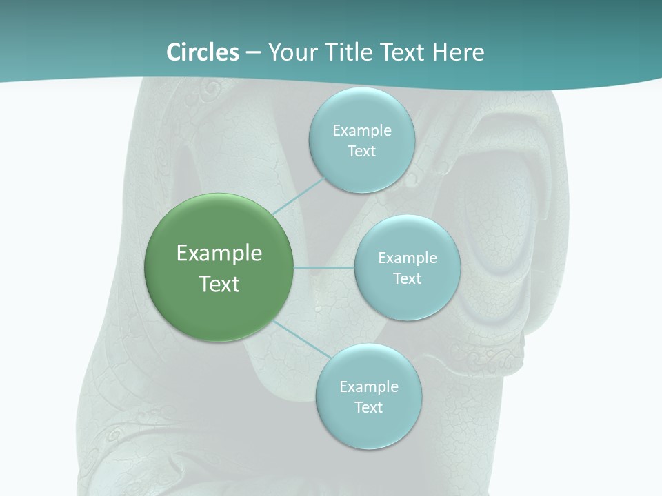 Buddha Relaxing Isolated On White - Plaster Cast Statuette PowerPoint Template