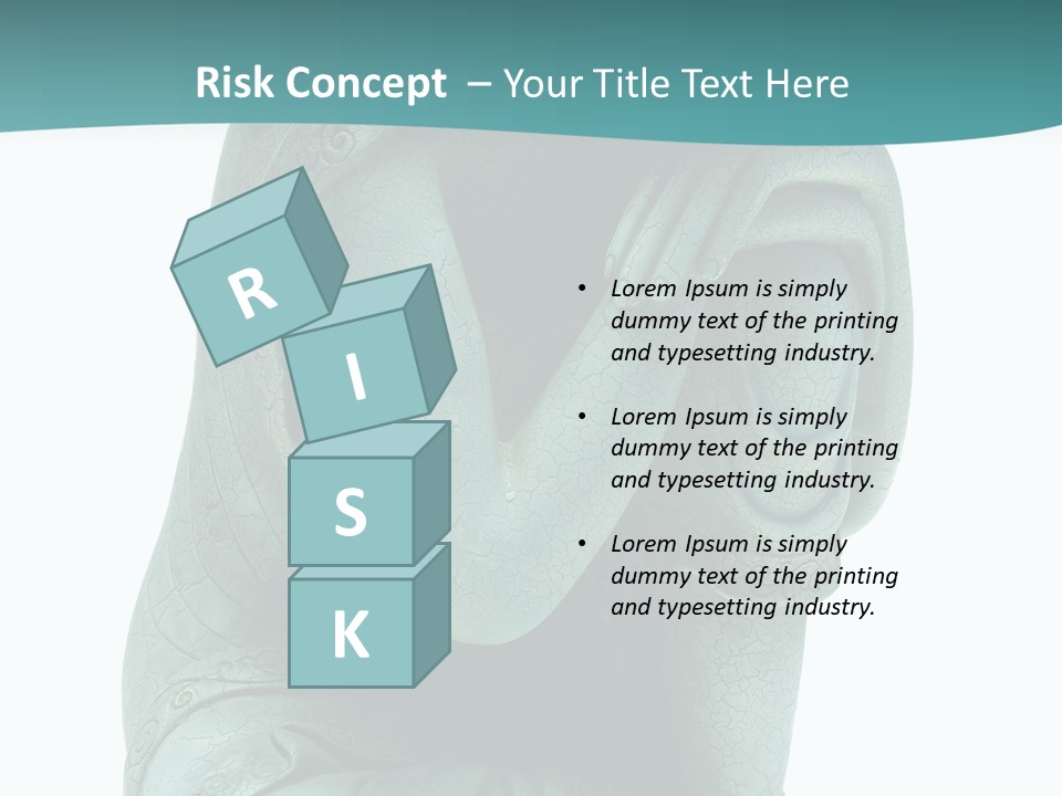 Buddha Relaxing Isolated On White - Plaster Cast Statuette PowerPoint Template