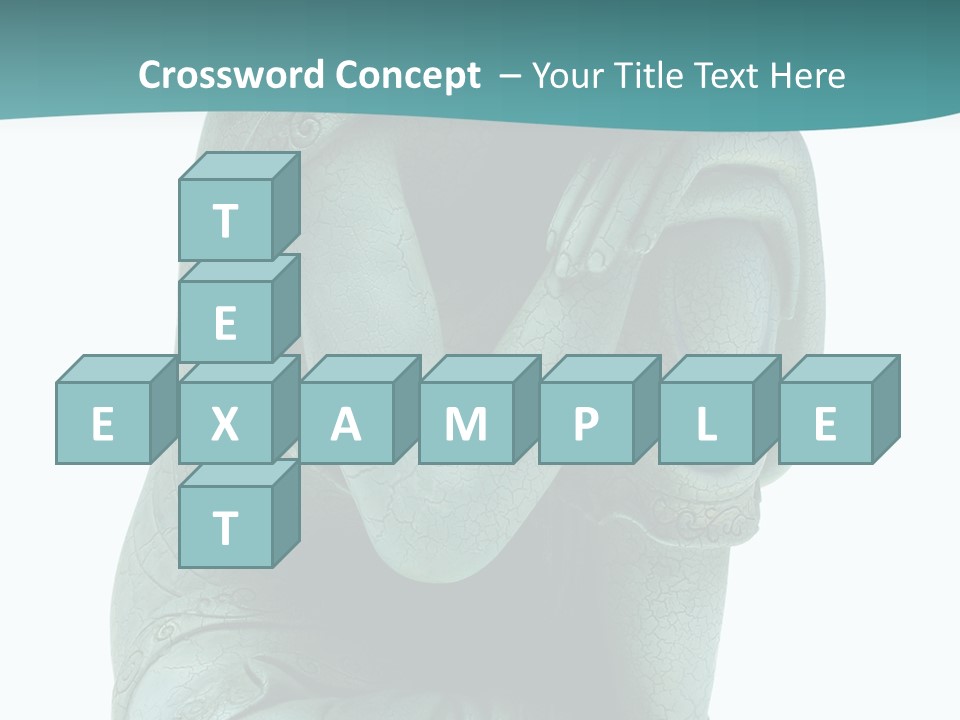 Buddha Relaxing Isolated On White - Plaster Cast Statuette PowerPoint Template