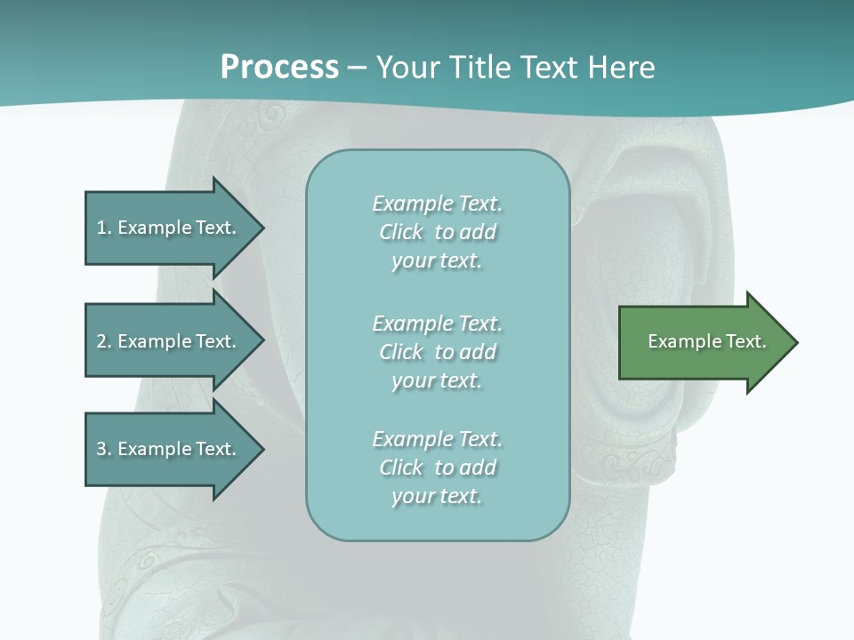 Buddha Relaxing Isolated On White - Plaster Cast Statuette PowerPoint Template