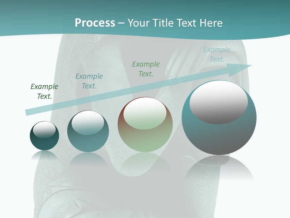 Buddha Relaxing Isolated On White - Plaster Cast Statuette PowerPoint Template