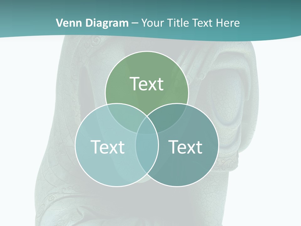 Buddha Relaxing Isolated On White - Plaster Cast Statuette PowerPoint Template