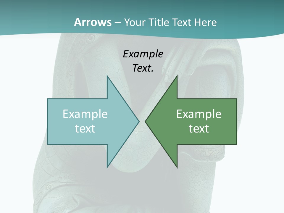 Buddha Relaxing Isolated On White - Plaster Cast Statuette PowerPoint Template