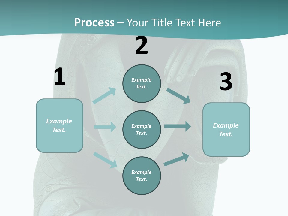 Buddha Relaxing Isolated On White - Plaster Cast Statuette PowerPoint Template