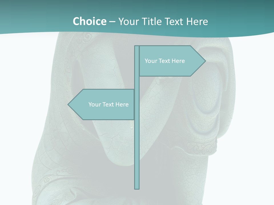 Buddha Relaxing Isolated On White - Plaster Cast Statuette PowerPoint Template