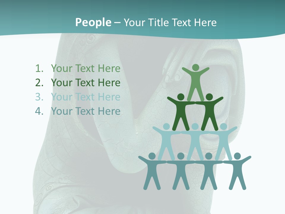 Buddha Relaxing Isolated On White - Plaster Cast Statuette PowerPoint Template