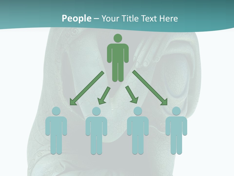 Buddha Relaxing Isolated On White - Plaster Cast Statuette PowerPoint Template