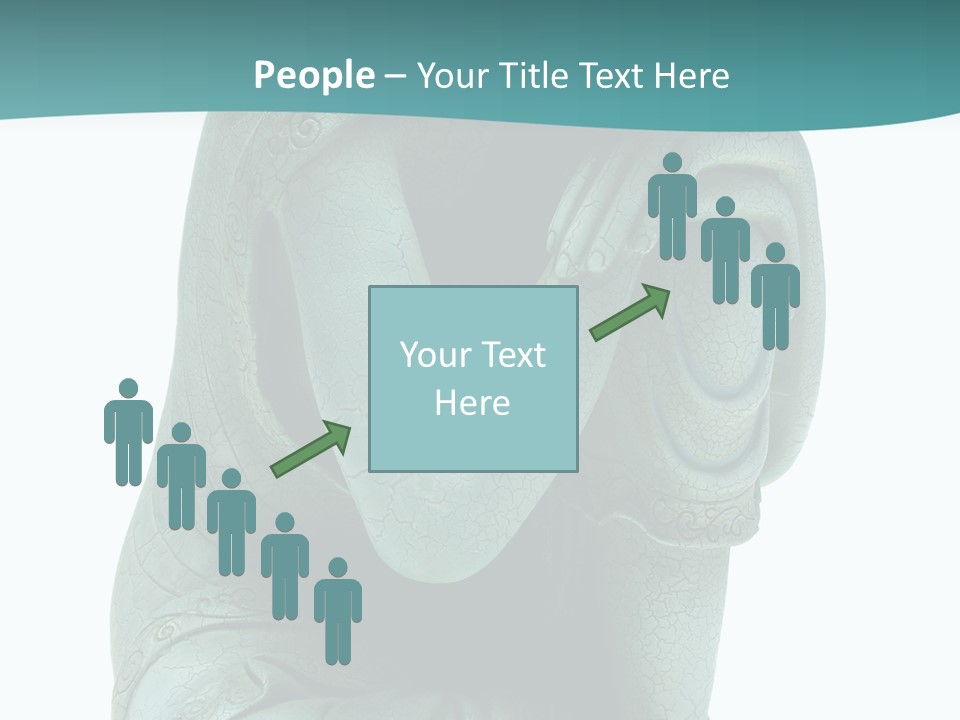 Buddha Relaxing Isolated On White - Plaster Cast Statuette PowerPoint Template