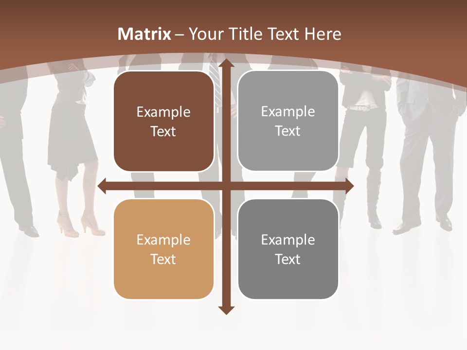 Young Attractive Business People - The Elite Business Team PowerPoint Template