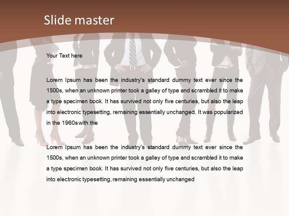 Young Attractive Business People - The Elite Business Team PowerPoint Template