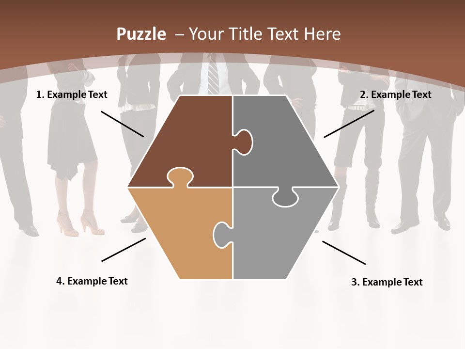 Young Attractive Business People - The Elite Business Team PowerPoint Template