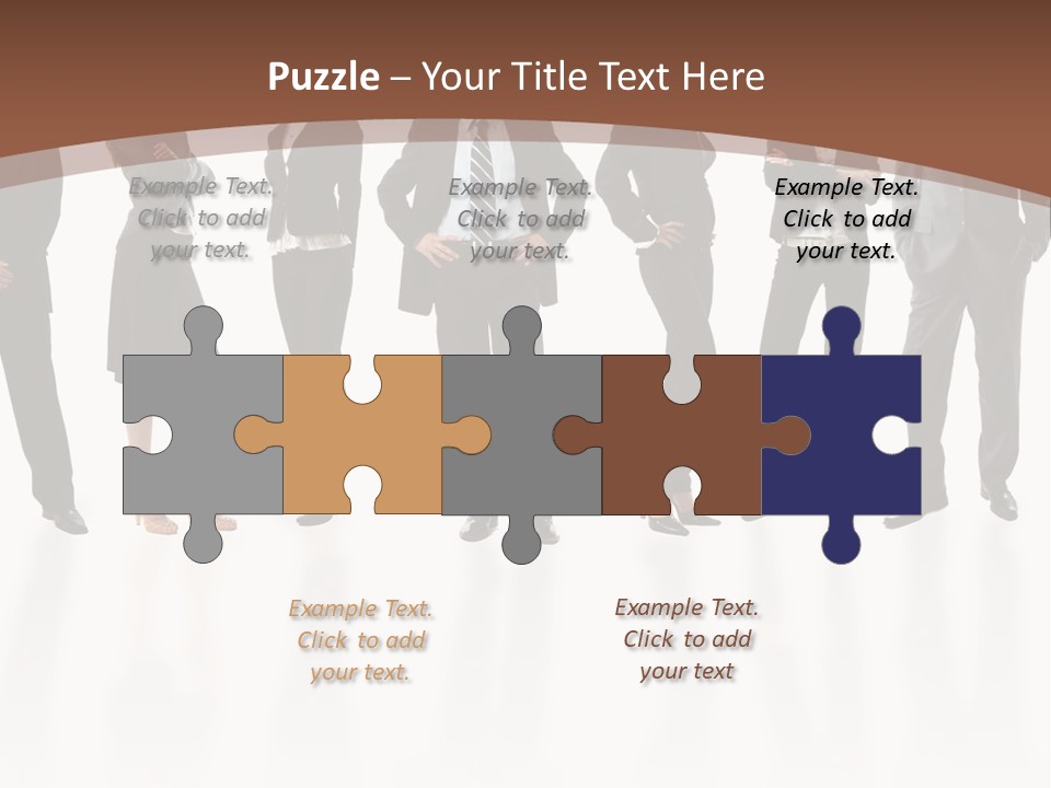 Young Attractive Business People - The Elite Business Team PowerPoint Template