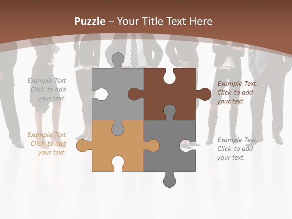 Young Attractive Business People - The Elite Business Team PowerPoint Template