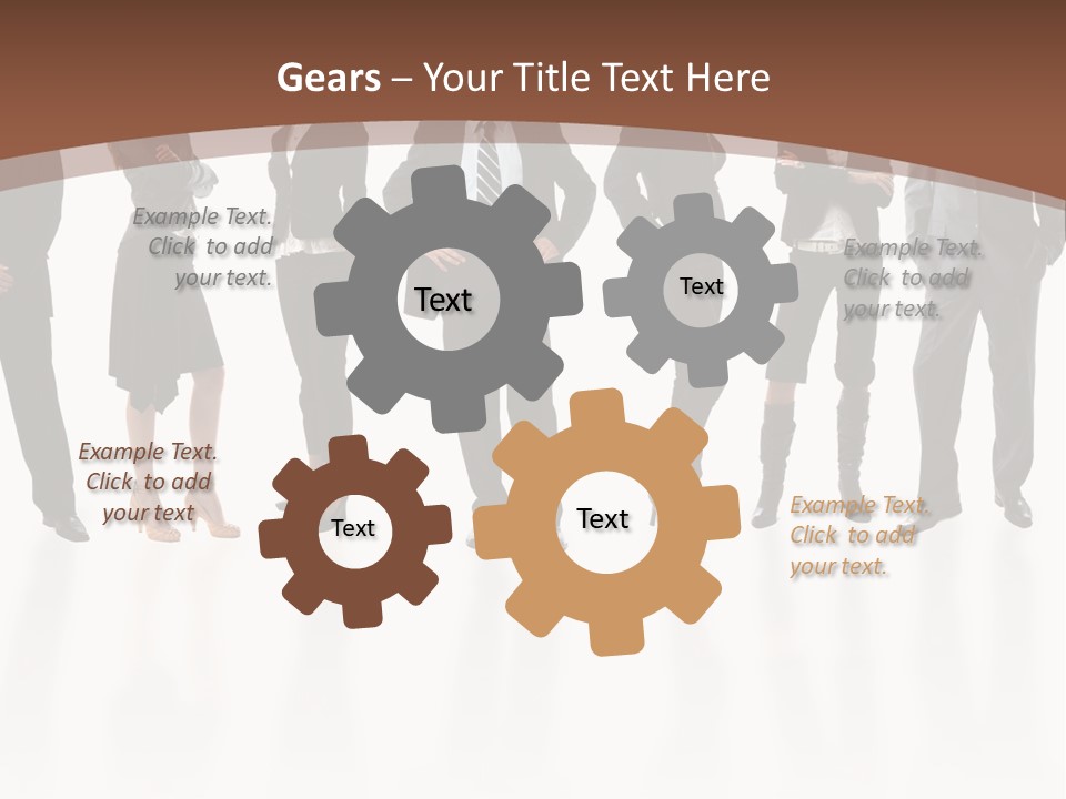 Young Attractive Business People - The Elite Business Team PowerPoint Template