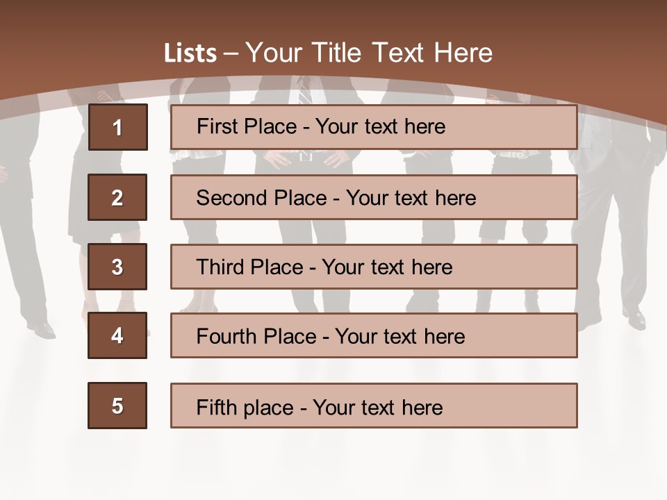 Young Attractive Business People - The Elite Business Team PowerPoint Template