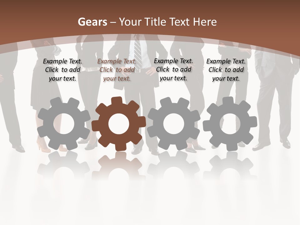 Young Attractive Business People - The Elite Business Team PowerPoint Template