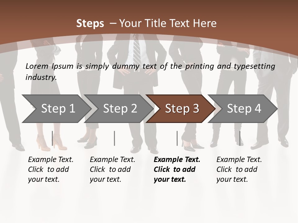 Young Attractive Business People - The Elite Business Team PowerPoint Template