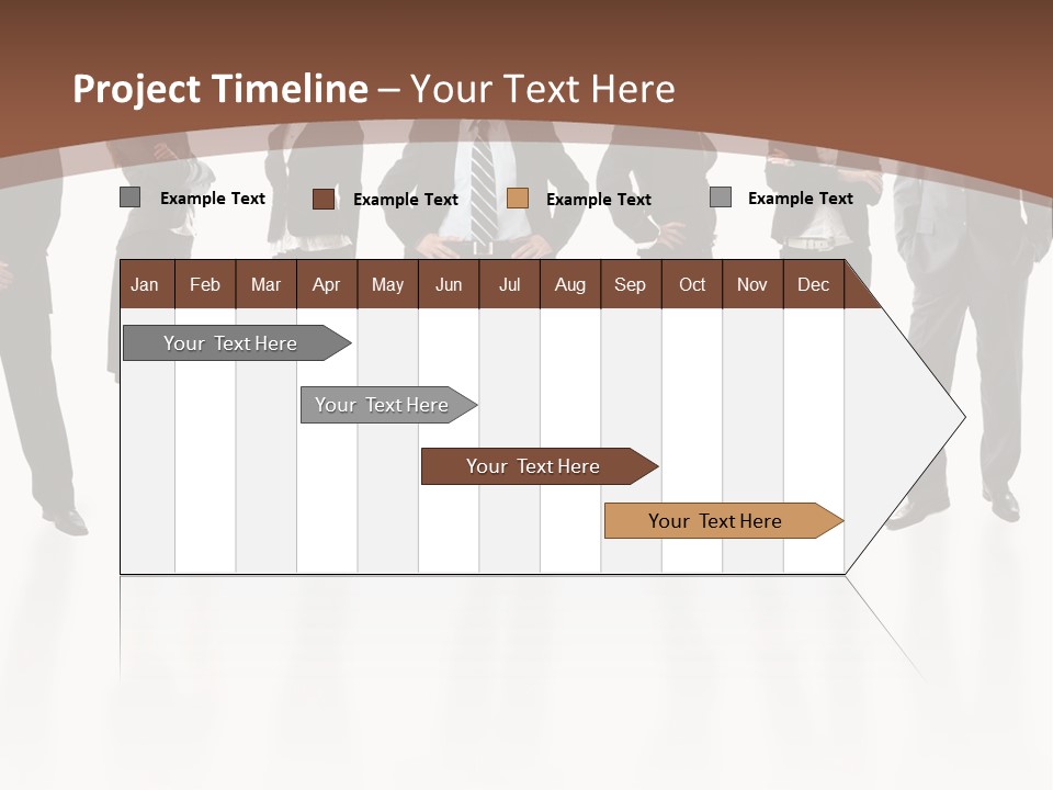 Young Attractive Business People - The Elite Business Team PowerPoint Template